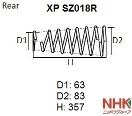Пружина Suzuki Escudo TX92W задняя XPSZ018R
