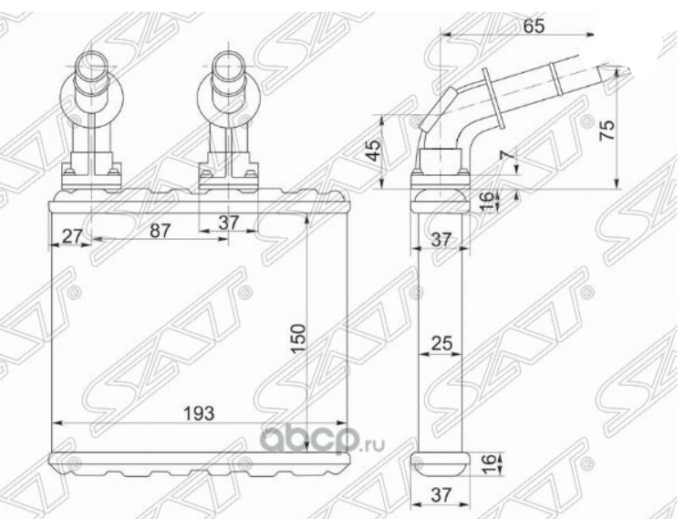 Радиатор отопителя салона Mitsubishi Chariot Grandis N84W ST-DT07-395-0