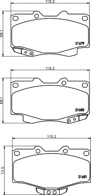 Тормозные колодки Toyota Land Cruiser Prado KDJ90 переднее NP1003SC