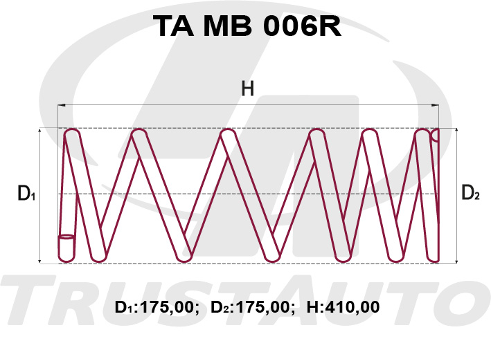 Пружина Mitsubishi Pajero V41W 4D56 задняя TA MB 006R