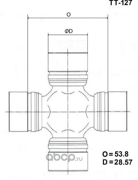 Крестовина Toyota Land Cruiser Prado RZJ95 tt127