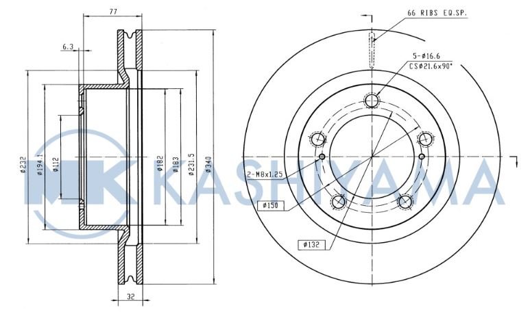 Тормозной диск Toyota Tundra GSK50 1URFE передний G2100