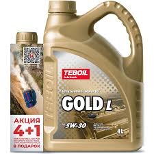 Масло моторное 4L+1L 5W30 синтетика TEBOIL GOLD L 5W30