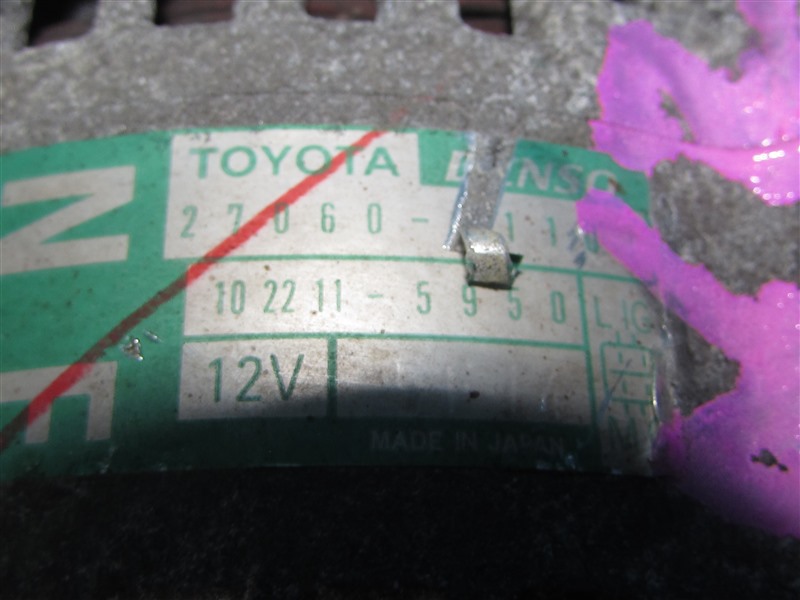 Генератор TOYOTA FUNCARGO NCP21 1NZ FE