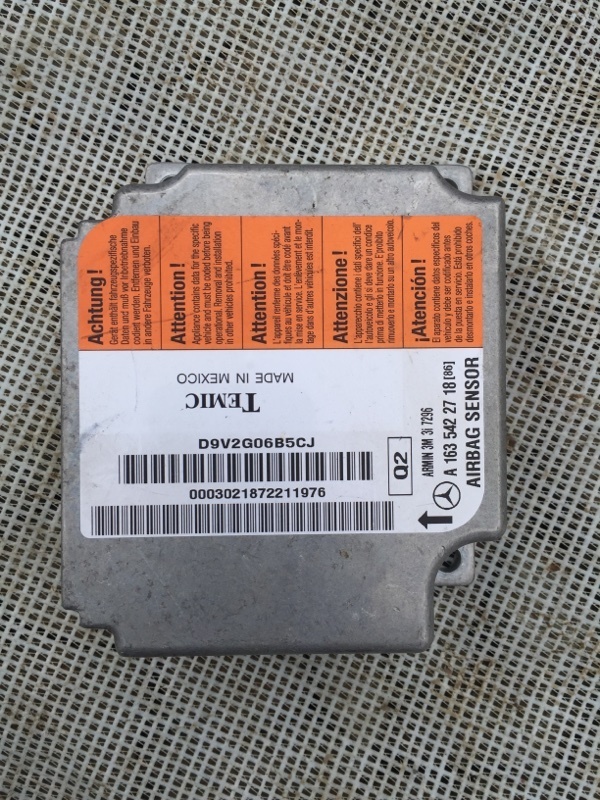 Блок управления AIRBAG W163 ML 270 2002 W163 612.963 OM 612 DE LA
