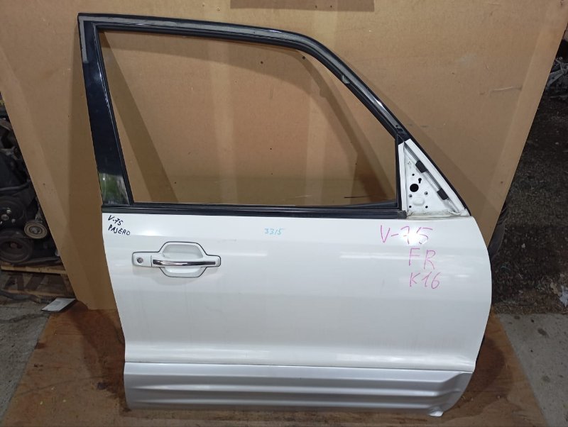 Дверь MITSUBISHI PAJERO V75W 6G74 2002 передняя правая (б/у)
