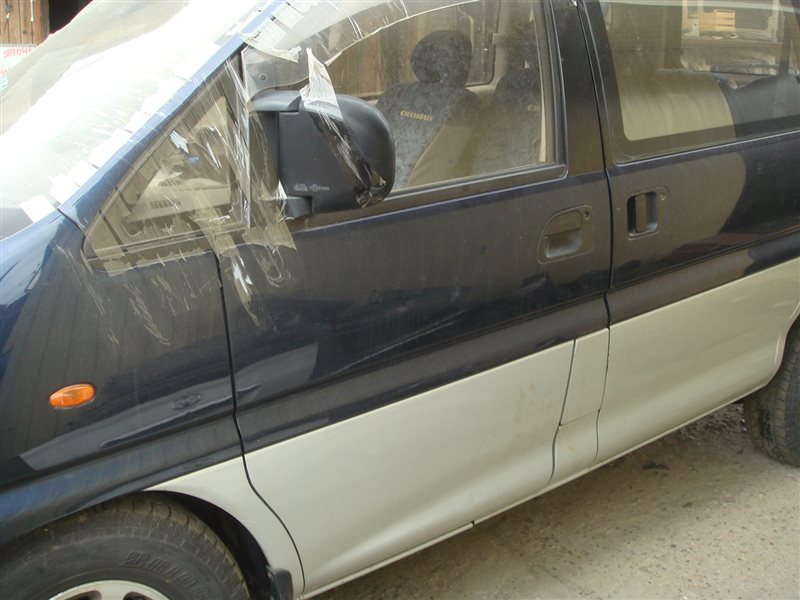 Дверь Mitsubishi Delica PE8W 4M40 1995 передняя левая (б/у)