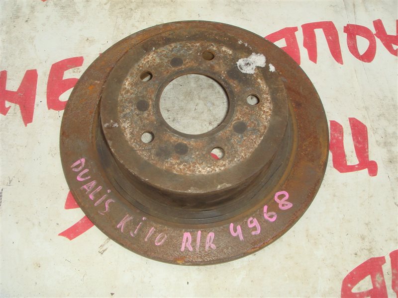 Тормозной диск Nissan Dualis KJ10 MR20DE задний (б/у)