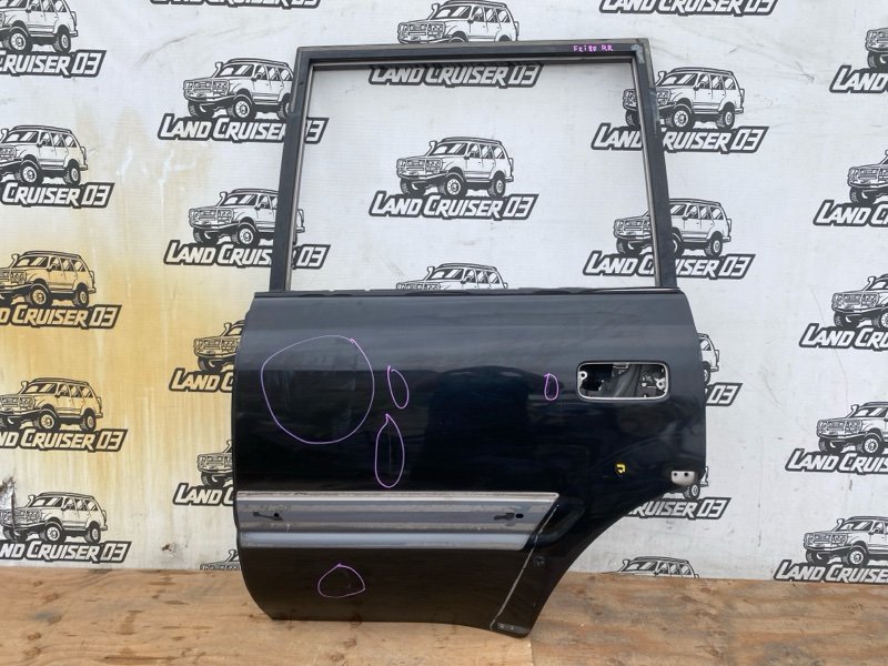 Дверь TOYOTA LAND CRUISER FZJ80 1FZ-FE задняя левая (б/у)