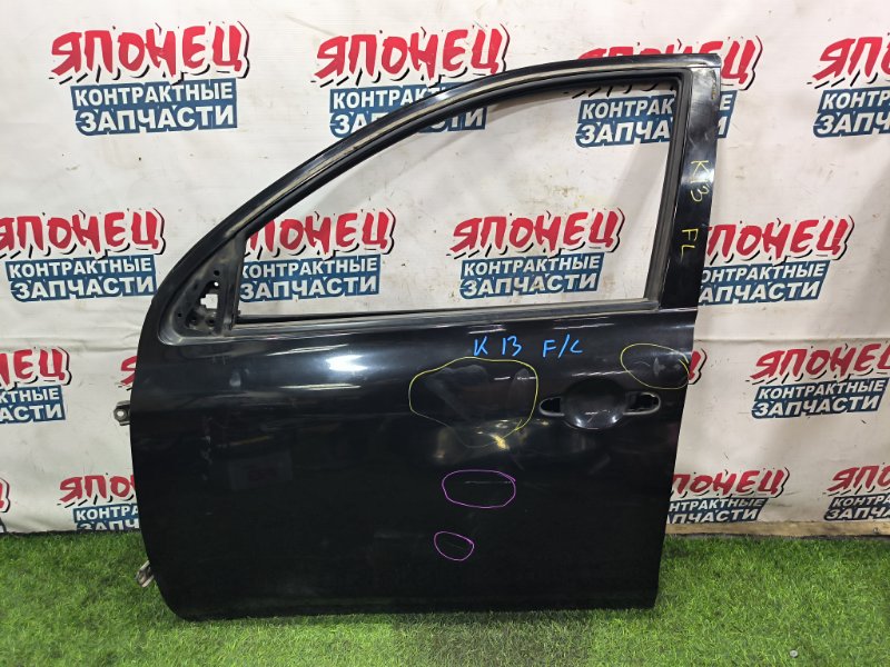 Дверь NISSAN MARCH K13 HR12DE передняя левая (б/у) Дверь NISSAN MARCH K13 HR12DE передняя левая (б/у)