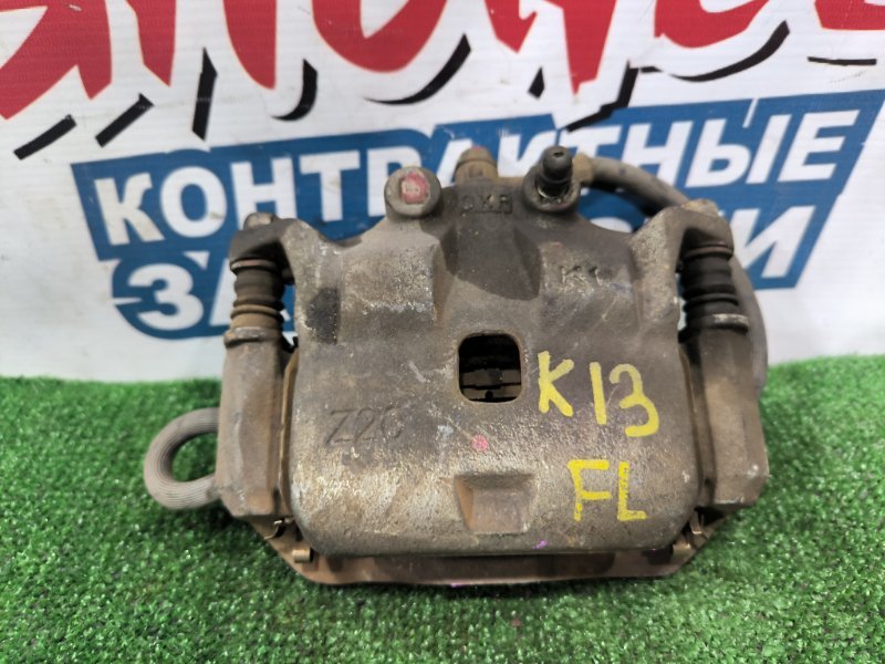 Суппорт NISSAN MARCH K13 HR12DE передний левый (б/у)