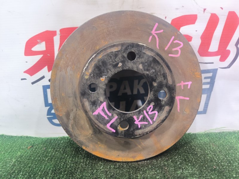 Тормозной диск NISSAN MARCH K13 HR12DE передний (б/у)