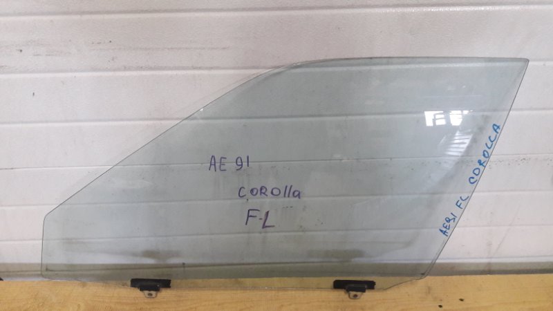 стекло двери Toyota COROLLA AE90, EE90 переднее левое б/у