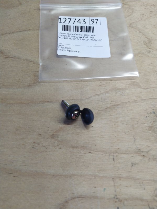 Заглушка болта обшивки двери Mitsubishi Airtrek CU5W 4G69 2005 задняя (б/у)