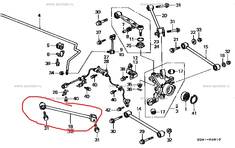 Схема задней подвески хонда аккорд 8