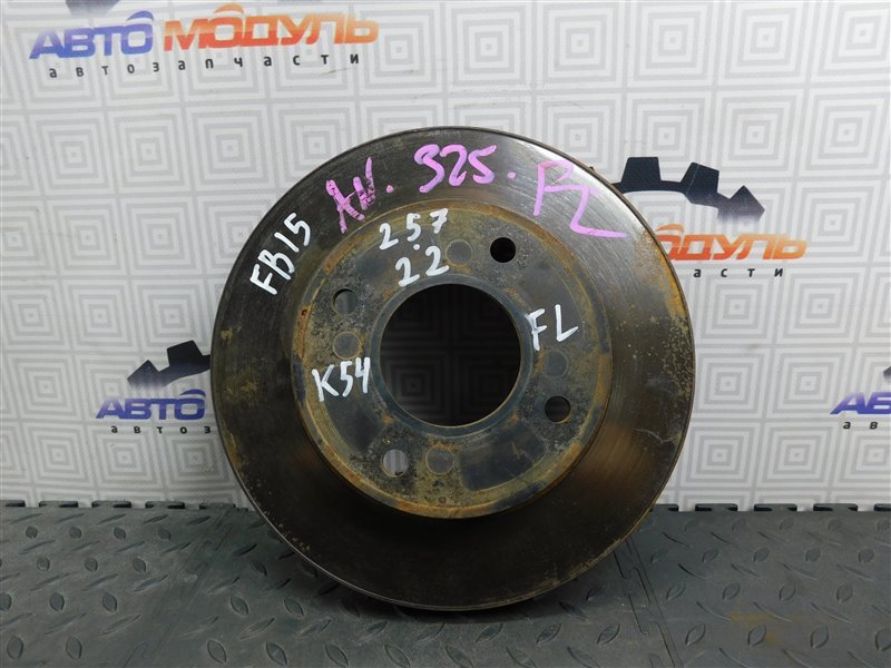 Диск тормозной Nissan Sunny FB15-372424 QG15-DE 2002 передний