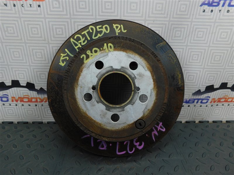 Диск тормозной TOYOTA AVENSIS AZT250-0003009 1AZ-FSE 2004 задний (б/у)