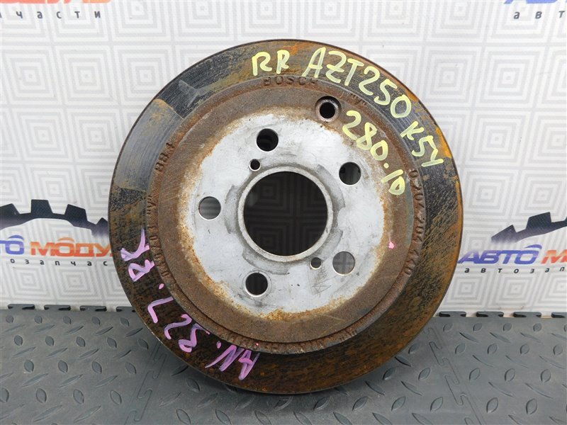 Диск тормозной TOYOTA AVENSIS AZT250-0003009 1AZ-FSE 2004 задний (б/у)