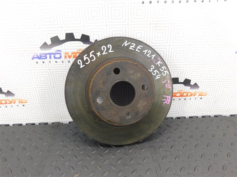 Диск тормозной TOYOTA COROLLA FIELDER NZE121-0113998 1NZ-FE 2002 передний (б/у)