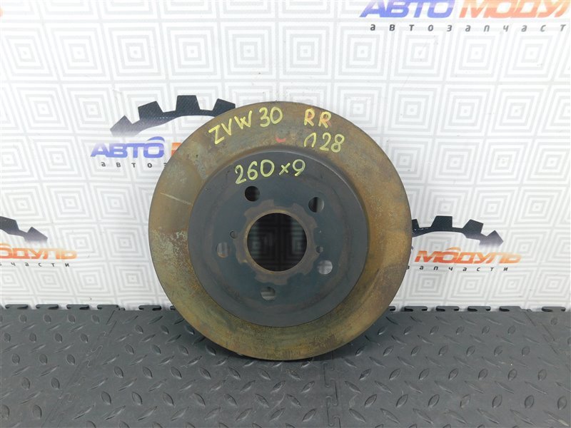 Диск тормозной TOYOTA PRIUS ZVW30 2ZR-FXE задний (б/у)
