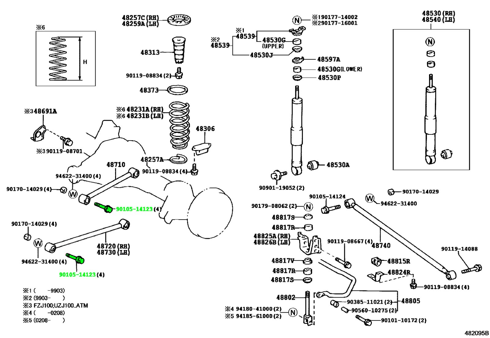 Болты подвески LAND CRUISER FZJ100