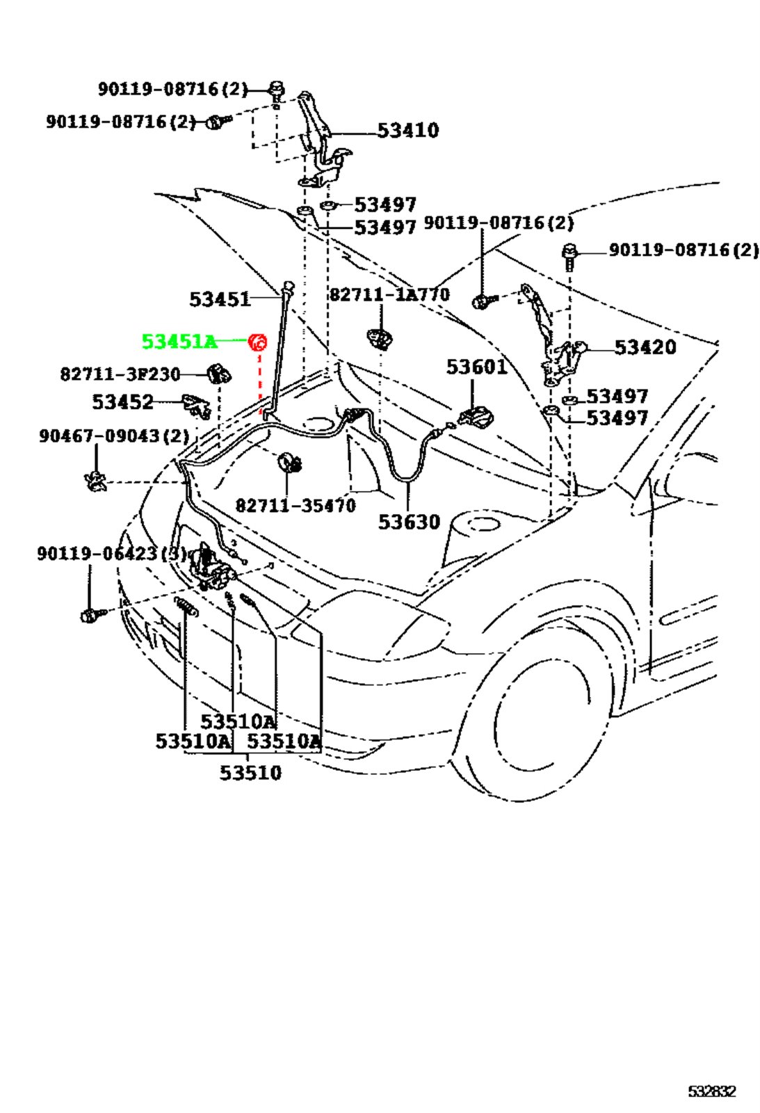 Клипса COROLLA ZZE122