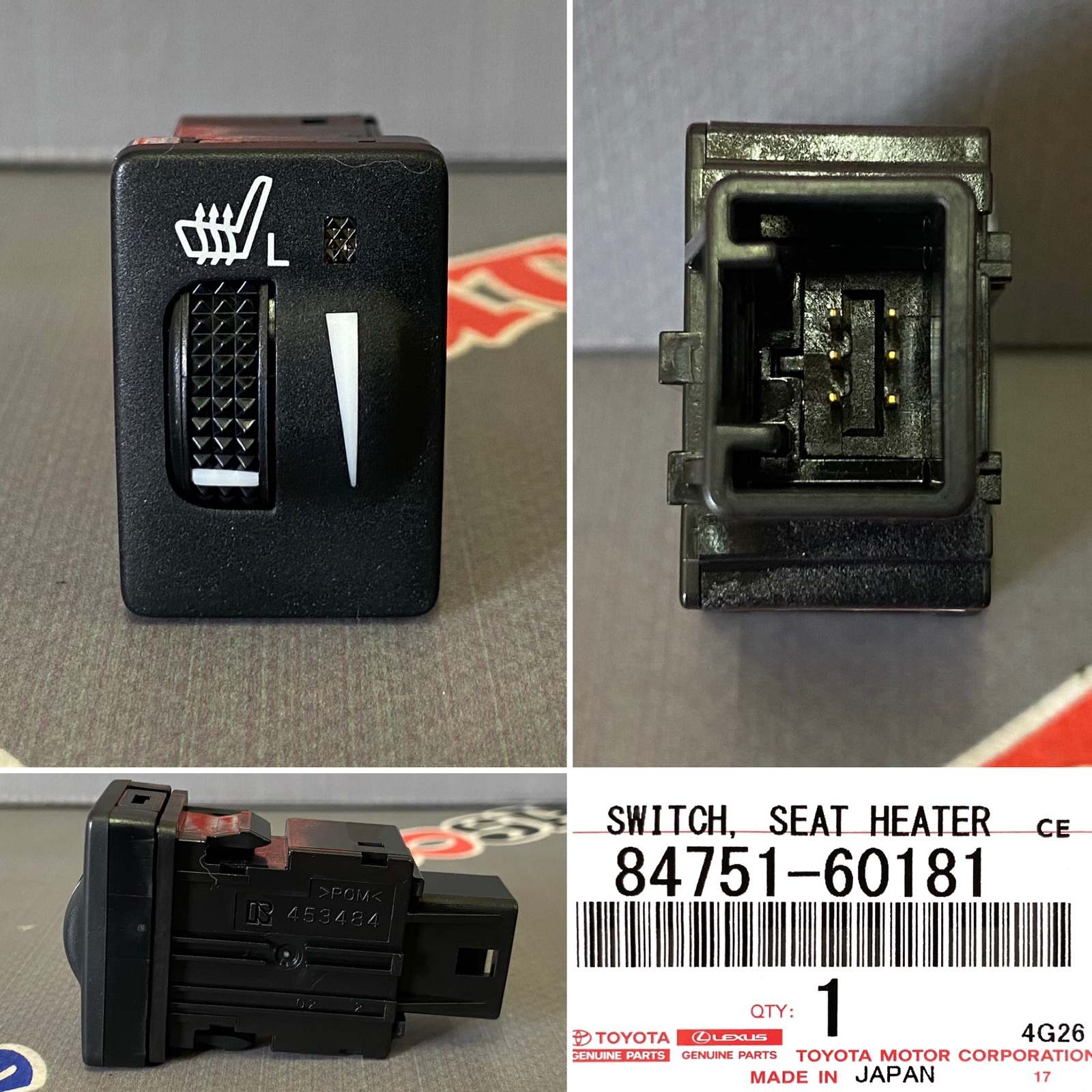 Кнопка включения обогрева сидений левая TOYOTA LAND CRUISER PRADO GDJ150 84751-60181 новая