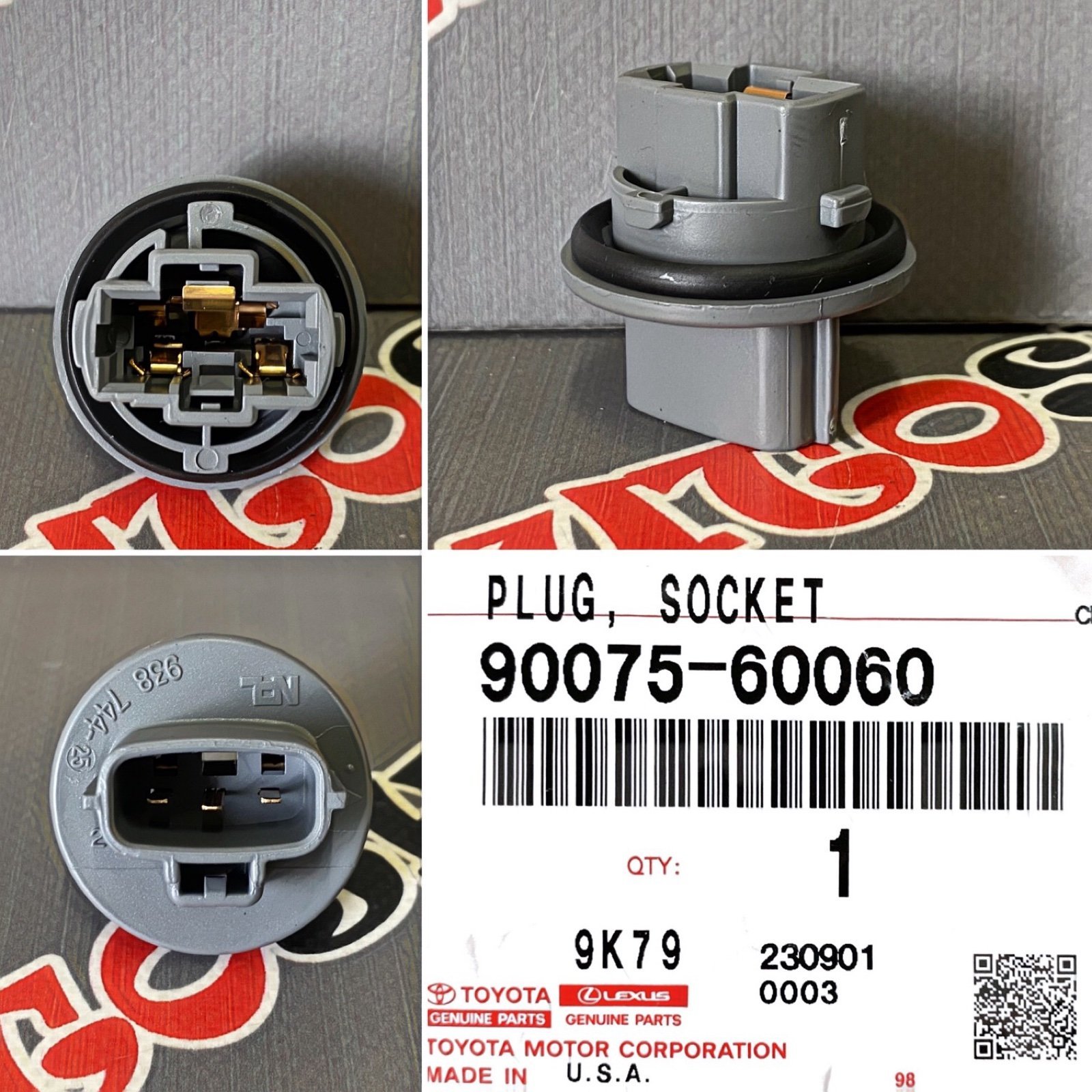 Патрон лампы TOYOTA 90075-60060 новая
