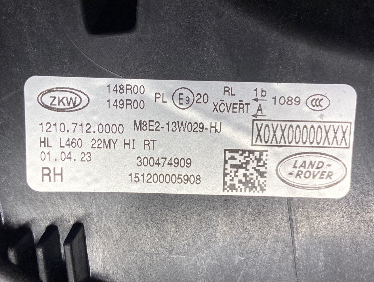 Фара правая Range Rover L460