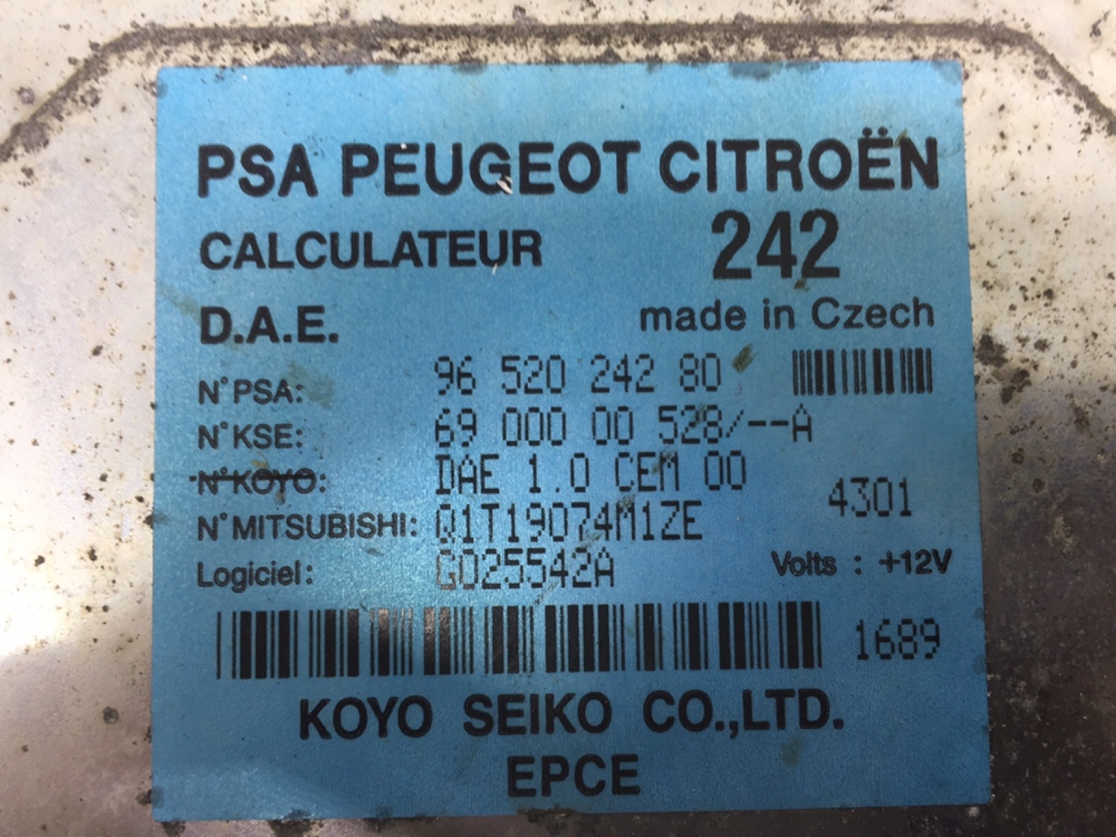 Блок управления электроусилителя руля для Citroen C2, 2004 г. 1.4 HDi дизель б/у — фото 5
