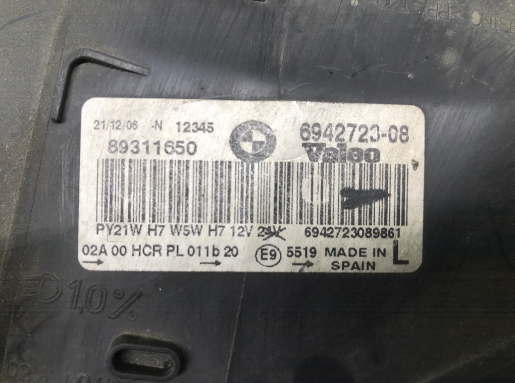 Фара левая для BMW 3 E90/E91/E92/E93, 2007 г. 2.0 TD дизель б/у — фото 10