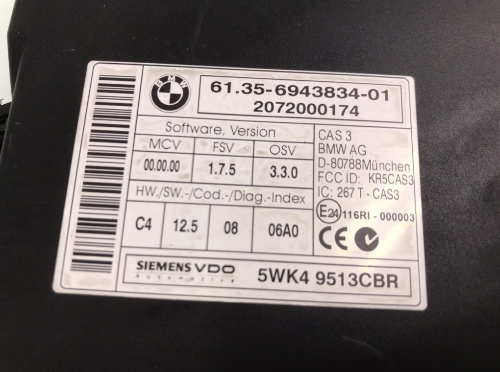 Замок зажигания для BMW 3 E90/E91/E92/E93, 2007 г. 2.0 TD дизель б/у — фото 6