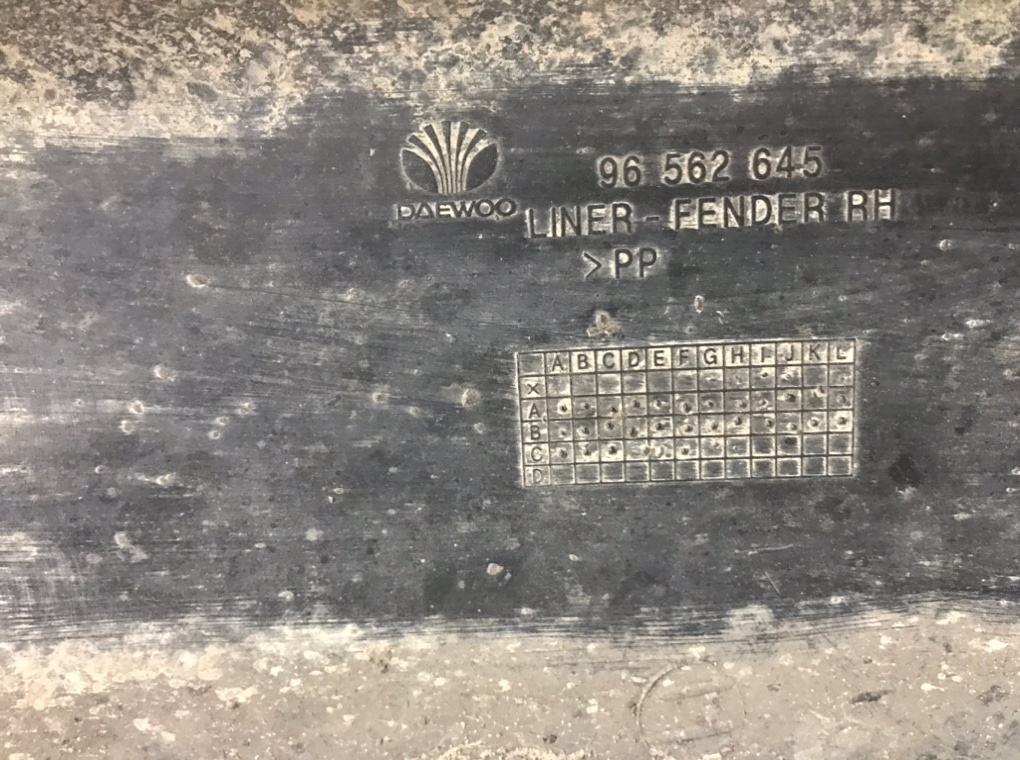 Защита арок передняя правая (подкрылок) для Daewoo Matiz, 2004 г. 1.0 i бензин б/у — фото 3