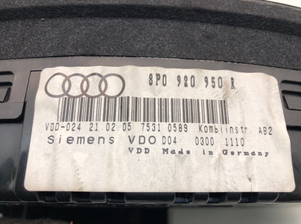 Щиток приборов (приборная панель) для Audi A3, 2005 г. 2.0 TDi дизель б/у — фото 5