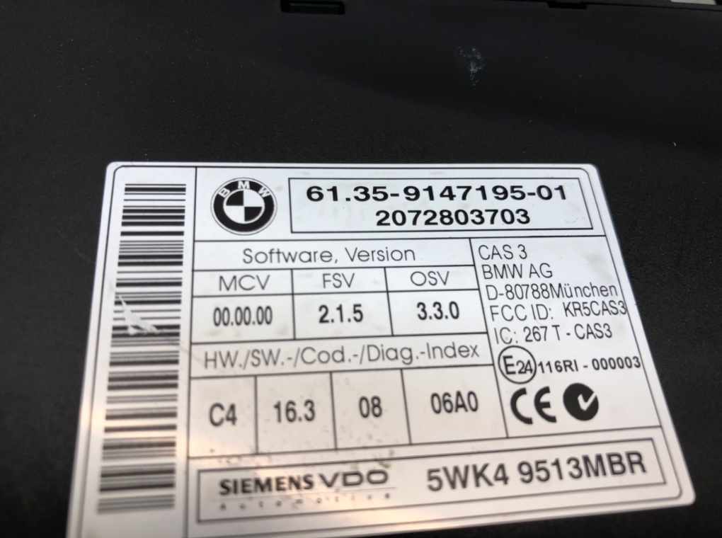 Замок зажигания для BMW 1 E87/E81/E82/E88, 2007 г. 2.0 TD дизель б/у — фото 4