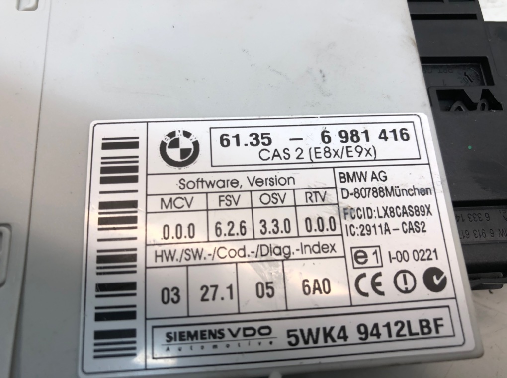 Замок зажигания для BMW 3 E90/E91/E92/E93, 2005 г. 2.5 i бензин б/у — фото 3