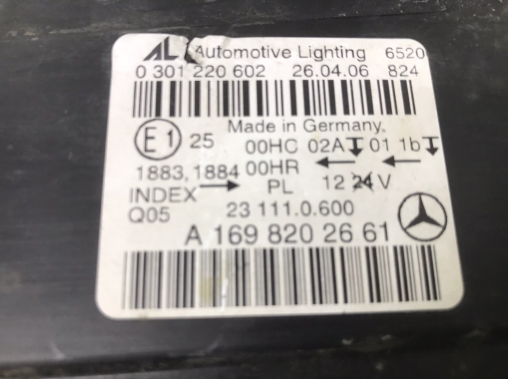 Фара правая для Mercedes B W245, 2006 г. 2.0 CDi дизель б/у — фото 5