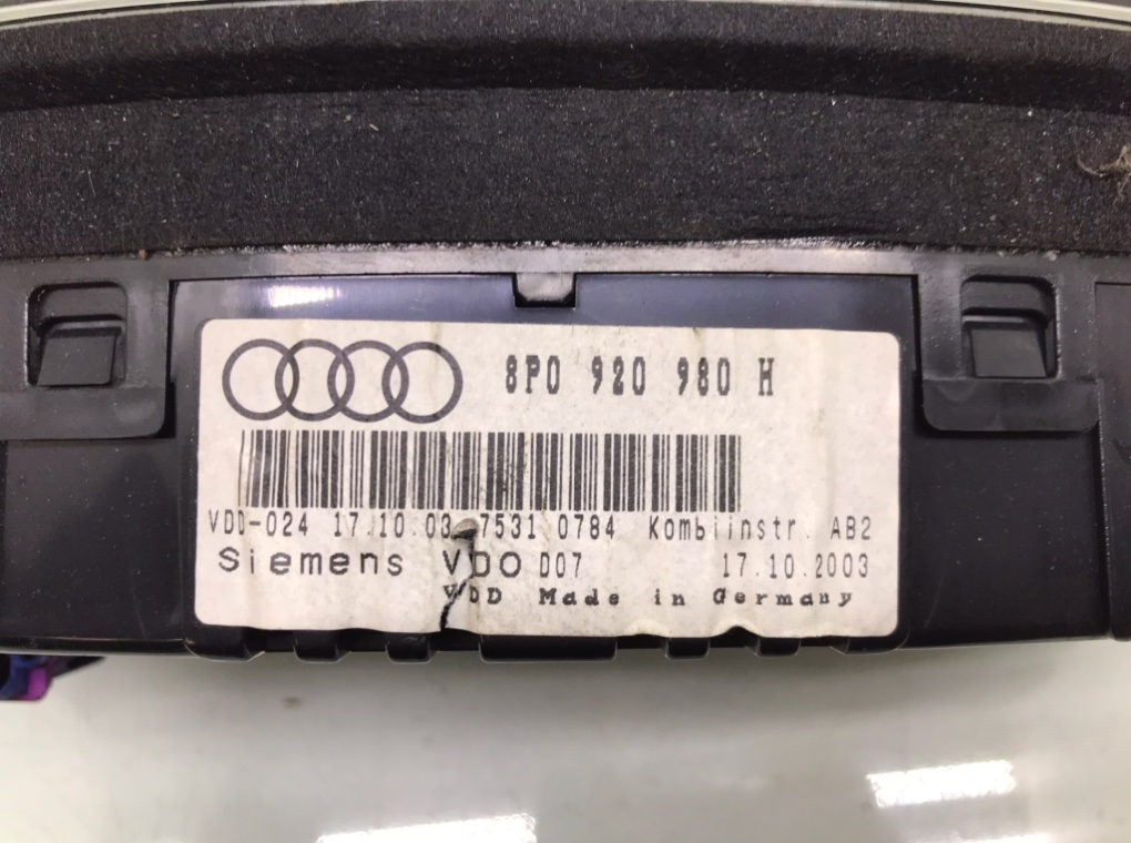 Щиток приборов (приборная панель) для Audi A3, 2004 г. 2.0 TDi дизель б/у — фото 5