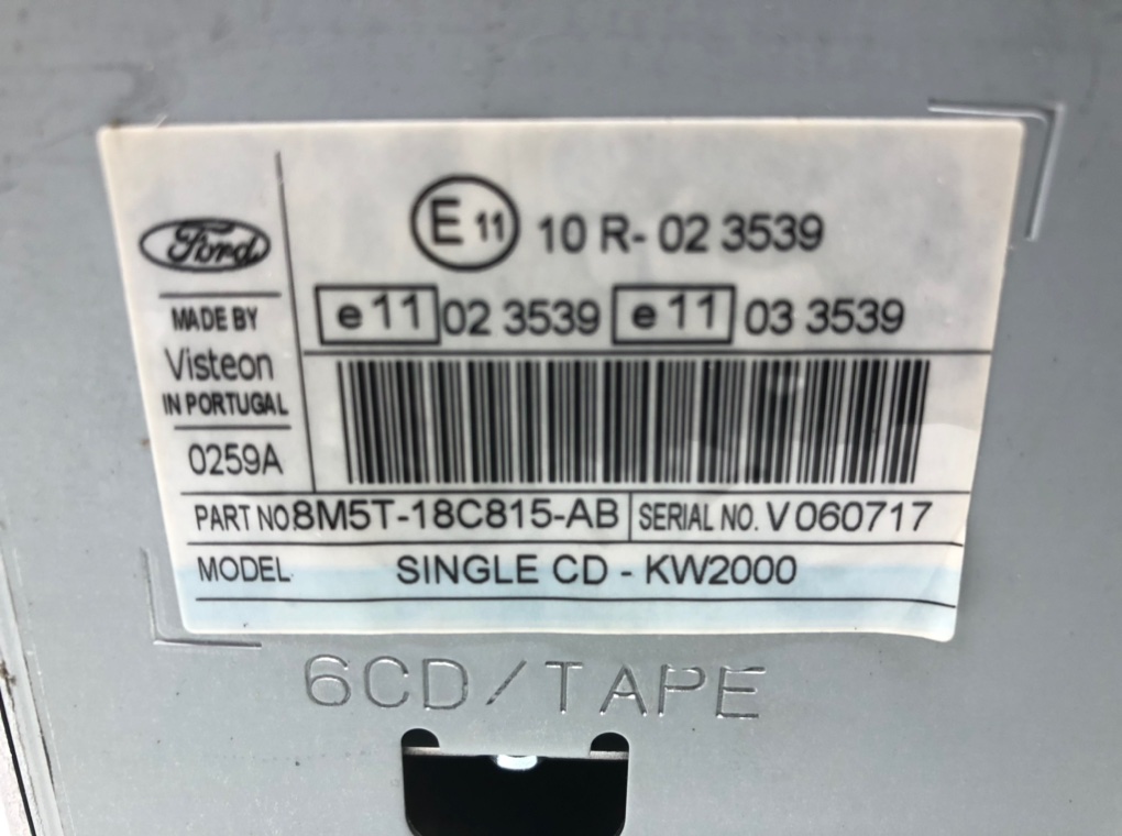 Магнитола для Ford Focus, 2008 г. 1.6 TDCi дизель б/у — фото 7