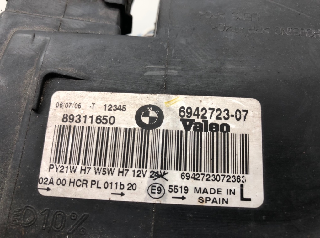 Фара левая для BMW 3 E90/E91/E92/E93, 2006 г. 2.0 i бензин б/у — фото 5