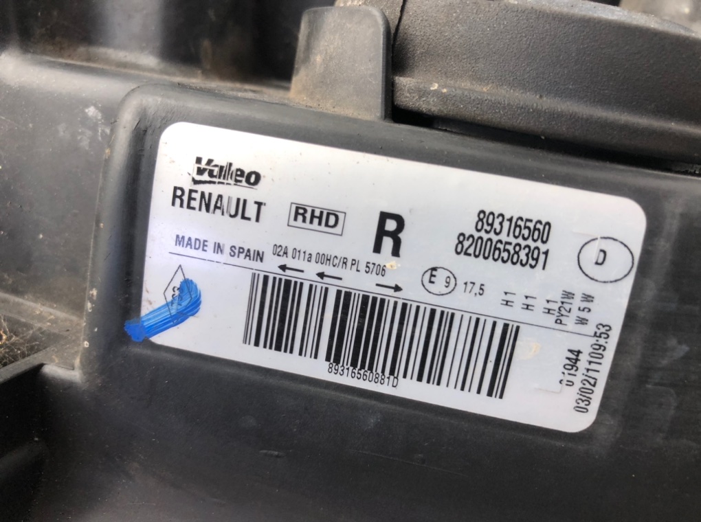 Фара правая для Renault Modus, 2011 г. 1.6 i бензин б/у — фото 4