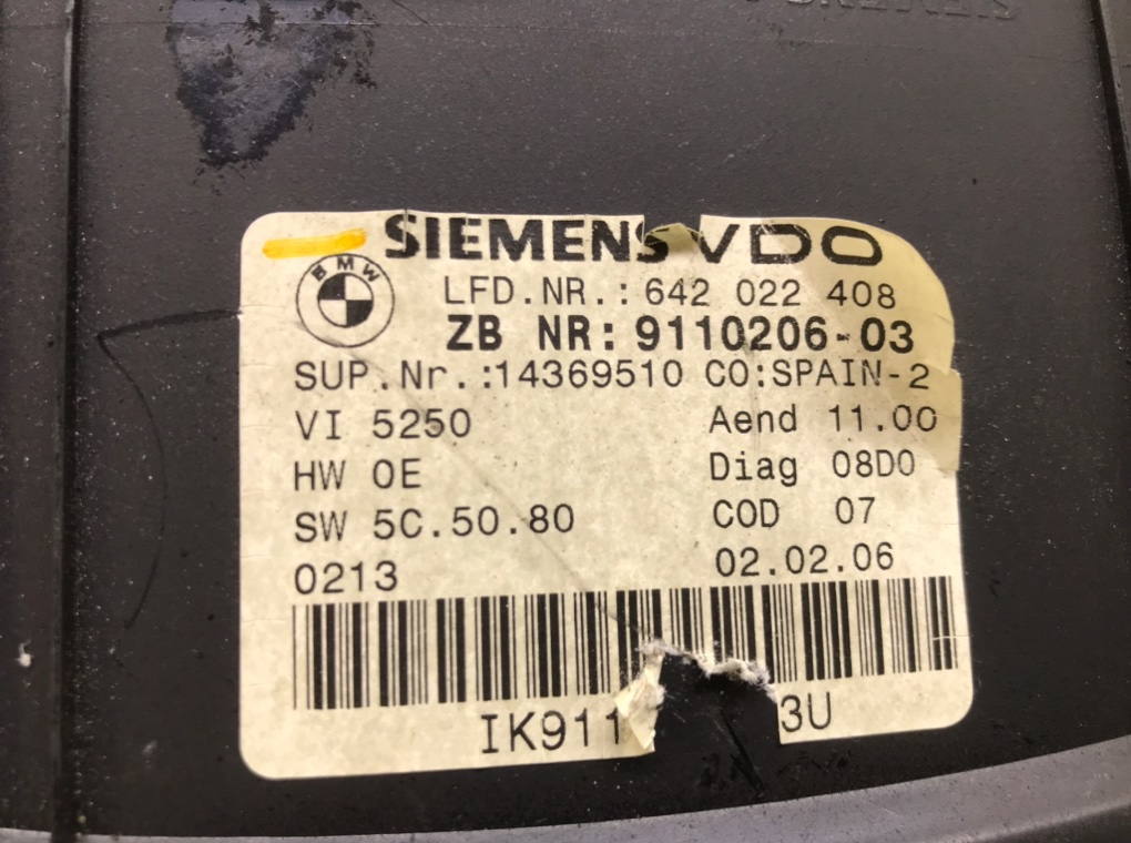 Щиток приборов (приборная панель) для BMW 3 E90/E91/E92/E93, 2006 г. 2.0 TD дизель б/у — фото 5