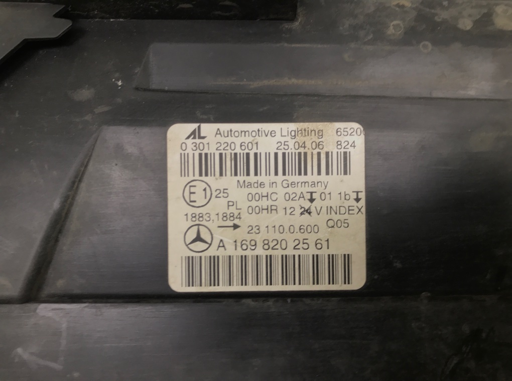 Фара левая для Mercedes B W245, 2006 г. 2.0 CDi дизель б/у — фото 6