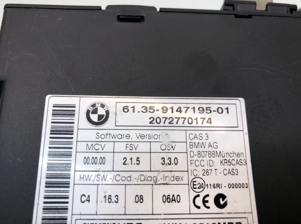Замок зажигания для BMW 3 E90/E91/E92/E93, 2011 г. 2.0 TD дизель б/у — фото 4