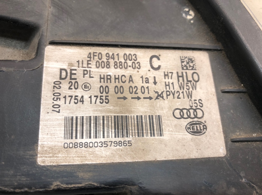 Фара левая для Audi A6, 2007 г. 2.0 TDi дизель б/у — фото 7
