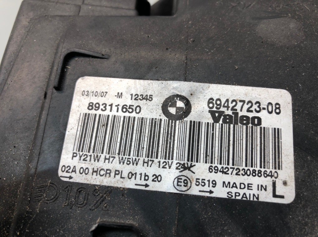 Фара левая для BMW 3 E90/E91/E92/E93, 2007 г. 2.0 TD дизель б/у — фото 6