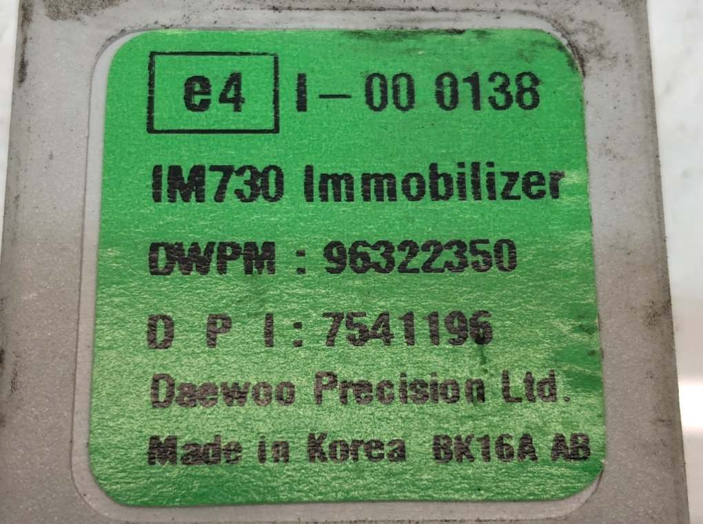 Иммобилайзер для Daewoo Matiz, 2003 г. 0.8 i бензин б/у — фото 3