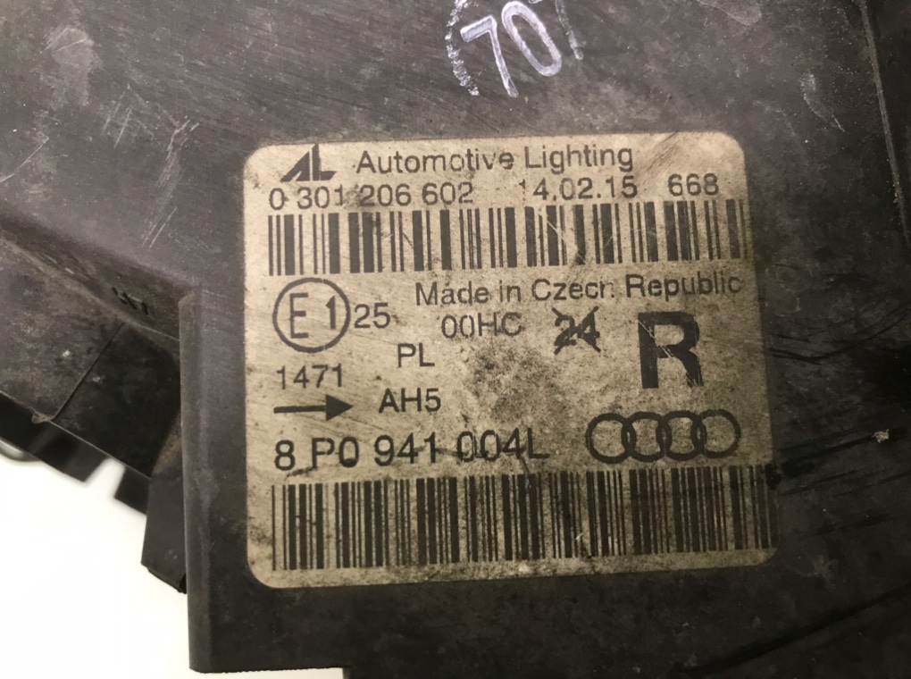 Фара правая для Audi A3, 2006 г. 1.9 TDi дизель б/у — фото 6