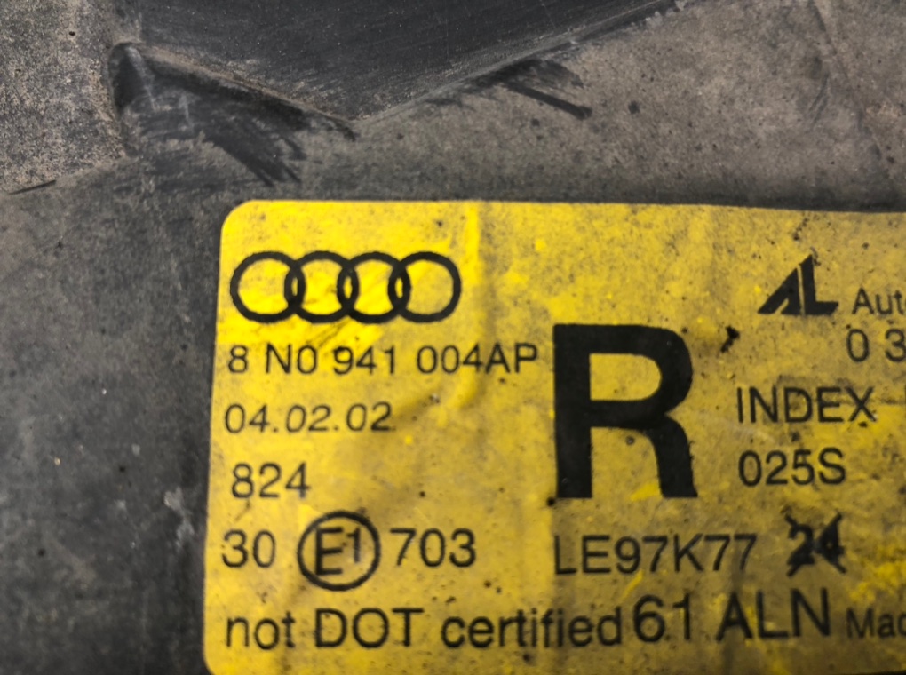 Фара правая для Audi TT, 2002 г. 1.8 Ti бензин б/у — фото 6