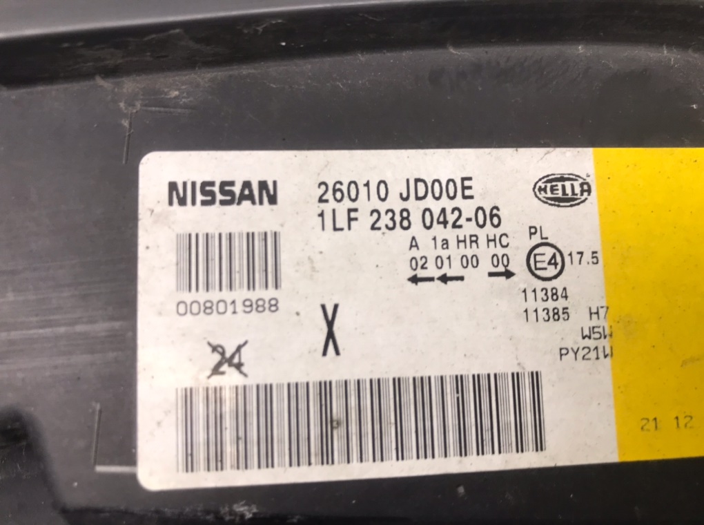 Фара правая для Nissan Qashqai, 2008 г. 1.5 DCi дизель б/у — фото 8